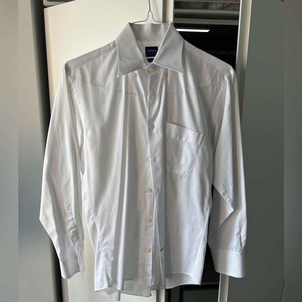 Arrow Men Slim fit shirt in white - 15 1/2 - 32